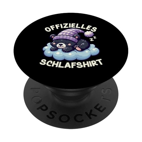 Offizielles Schlafshirt Schwarzbär Nickerchen Schlafanzug PopSockets Klebender PopGrip Offizielles Schlafshirt Schwarzbär Nickerchen Schlafanzug PopSockets Klebender PopGrip von Schlafende Tiere Napper Spätaufsteher Nachtwäsche