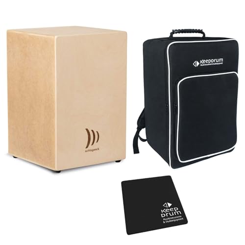 Schlagwerk CBA 10S Cajon Bausatz Cajon zum selber bauen + keepdrum Gig Bag + Pad Sitzauflage CP-01 von Schlagwerk