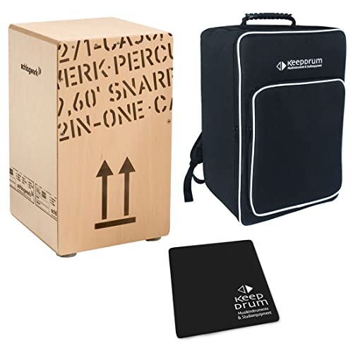 Schlagwerk CP 404 Natur 2inOne Snare Cajon Large + keepdrum Gig Bag + Pad CP-01 von Schlagwerk