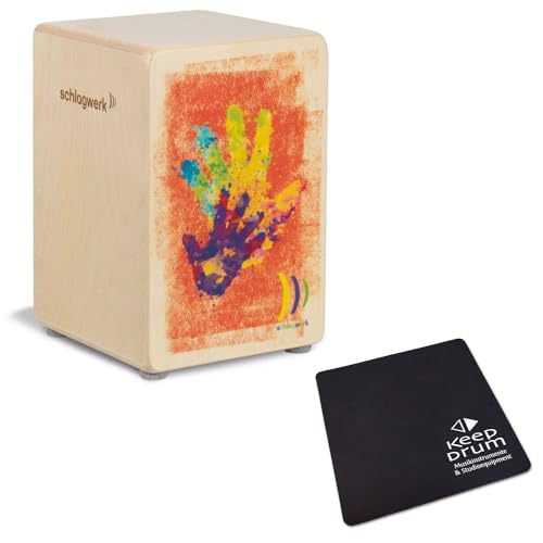 Schlagwerk CP402 High Five Kids Cajon Kindercajon + keepdrum Sitzpad von Schlagwerk