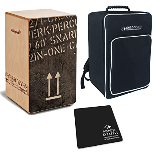 Schlagwerk Cajon + keepdrum Gig Bag + CP-01 Pad (CP404 BK + Bag + Pad) von Schlagwerk