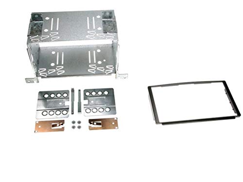 Einbauset : Radioblende 2-DIN Doppel DIN Autoradio Blende für Hyundai Santa Fe SM 2005-2006 von Schlauer-Shop24