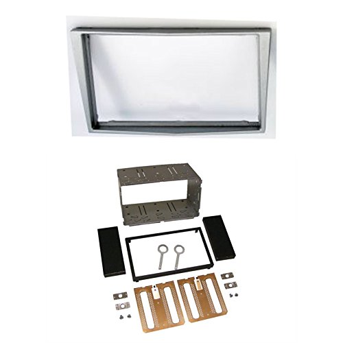 Einbauset: Doppel-DIN 2-DIN Radioblende Abdeckung fürOpel Astra H (A-H/SW) 10/2004-10/2010 - Autoradio Blende - Farbe: matt Chrome von Schlauer-Shop24