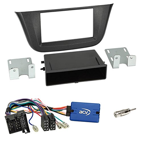Einbauset: Doppel-DIN 2-DIN Radioblende - schwarz + Alpine Radio LFB Adapter Set für Iveco Daily (VI) ab 07/2014 von Schlauer-Shop24