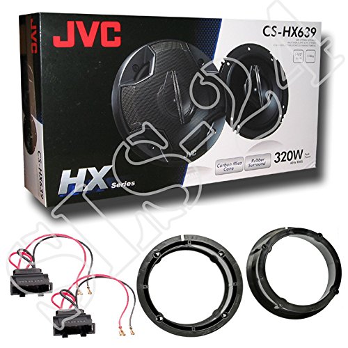 LSP-Set: JVC 3-Wege Koaxial CS-HX639 320Watt 40Watt RMS Lautsprecher + Lautsprecheradapterkabel und Ringe für VW Bora Variant (1JM) Golf IV+ Variant Golf V (1K) Passat Variant (3B+3BG) VW Polo (9N) von Schlauer-Shop24