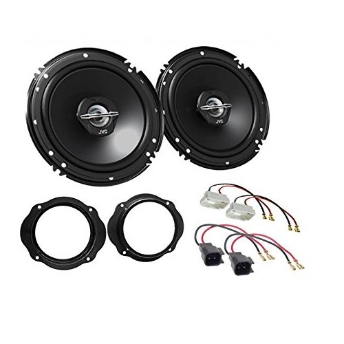 LSP-Set: JVC - CS-J620X - 300Watt / 30Watt RMS 2-Wege Koaxial - Lautsprecher-Paar + Lautsprecherkabel und Ringe für •Ford Focus ab 2004 •Ford Focus C-Max •Ford Kuga •Ford Fiesta ab 2008 von Schlauer-Shop24