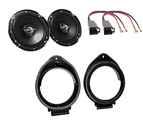 LSP-Set: JVC CS-J620X Boxen 300 Watt für Opel Astra J (P-J) + Lautsprecher Ringe + Adapter Front Tür von Schlauer-Shop24