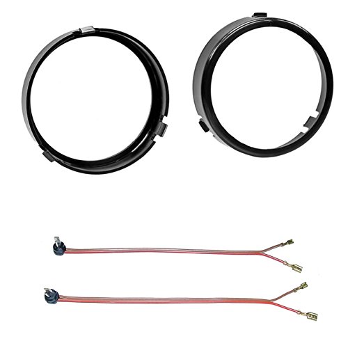 LSP-Set: Lautsprecherringe Lautsprecher Ringe LA-Aufnahme Adapterringe Ø 120 mm + Lautsprecher Adapter Kabel/Lautsprecheradapterkabel für Mercedes E-Klasse (W124) Limousine 11/1984 -> 08/1995 von Schlauer-Shop24