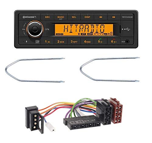 Set : Continental TR7412UB-OR MP3 Bluetooth AUX USB Autoradio + ISO Adapter + Entriegelungswerkzeug für Mercedes E-Klasse W124 S-Klasse W126 von Schlauer-Shop24