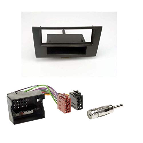 Set: 1-DIN Autoradio Radio Blende+Fach anthrazit für Ford Mondeo B4Y B5Y BWY ab2003 von Schlauer-Shop24