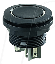 SSWTLRG1 - Drucktaster - 1 S, schwarz, LED-Ring grün, von Schlegel