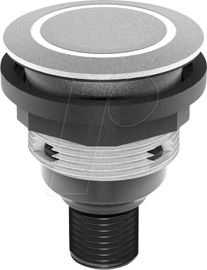 STLRBI1101C005 - Drucktaster - 1 S, Power, silber, LED-Ring blau von Schlegel