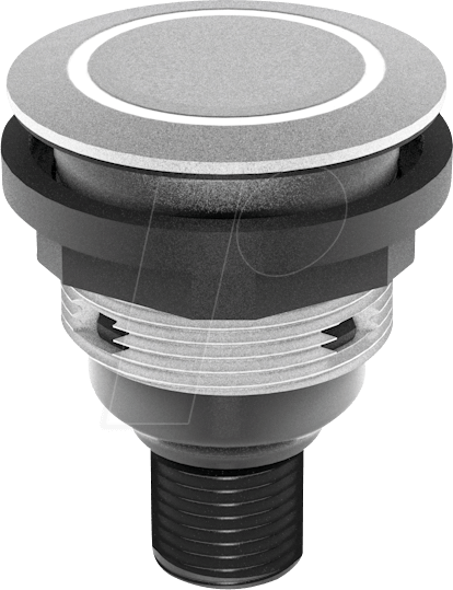 STLRWI0001C005 - Drucktaster - 1 S, Pfeil, silber, LED-Ring weiß von Schlegel