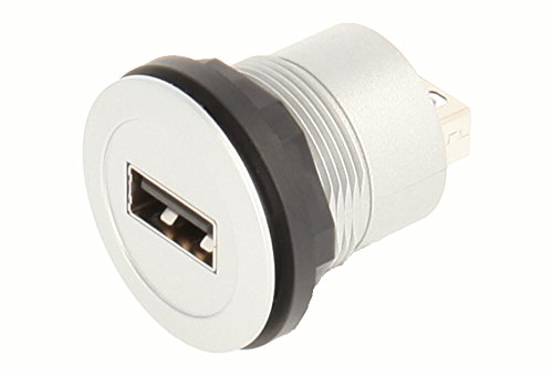 Schlegel 23.001.541 USB-Buchse silberfarben, 1x USB-Buchse Typ A, 1x USB-Buchse Typ A von Schlegel