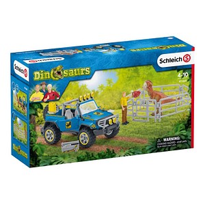 Schleich® Dinosaurs 41464 Geländewagen mit Dino-Außenposten Spielfiguren-Set von Schleich®