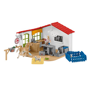 Schleich® Farm World 42502 Tierarzt-Praxis mit Haustieren Spielfiguren-Set von Schleich®