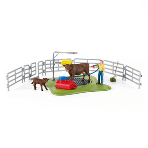 Schleich® Farm World 42529 Kuh Waschstation Spielfiguren-Set von Schleich®
