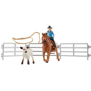 Schleich® Farm World 42577 Team Roping mit Cowgirl Spielfiguren-Set von Schleich®