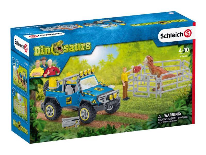 Schleich® Spielfiguren-Set Dinosaurs Geländewagen mit Dino-Außenposten 41464 von Schleich®