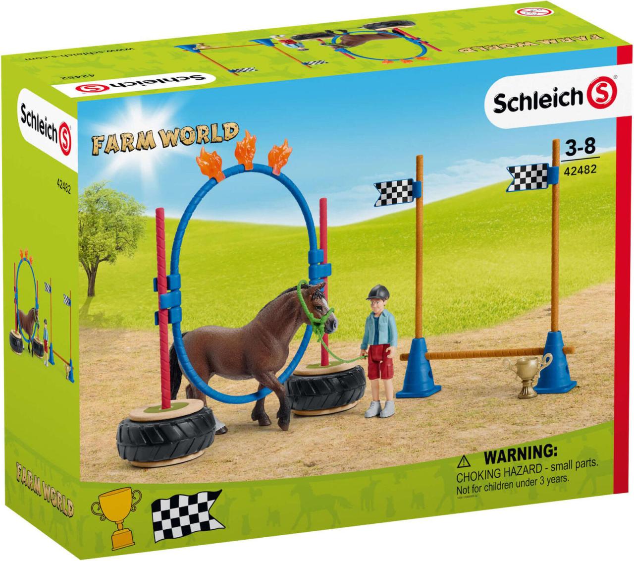 Schleich® Spielfiguren-Set Farm World Pony Agility Rennen 42482 von Schleich®