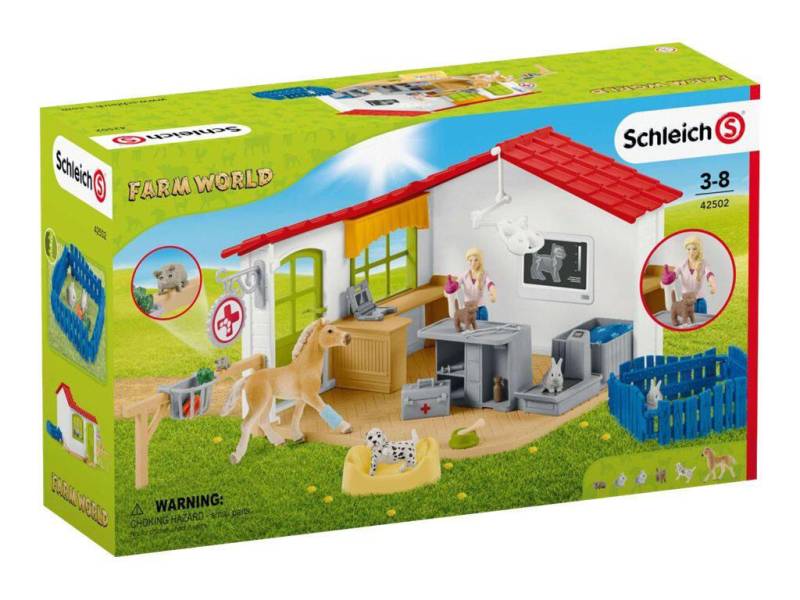 Schleich® Spielfiguren-Set Farm World Tierarzt-Praxis mit Haustieren 42502 von Schleich®