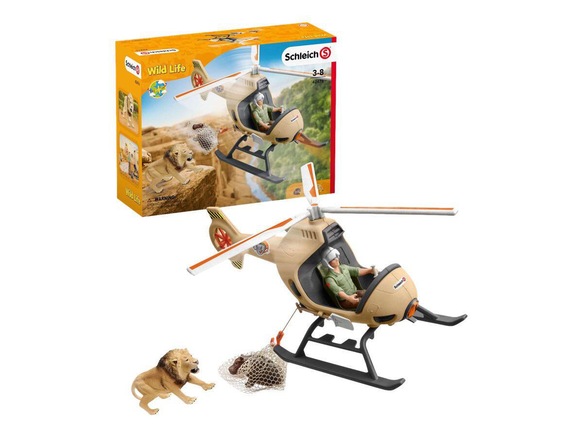Schleich® Spielfiguren-Set Wild Life Helikopter Tierrettung 42476 von Schleich®