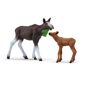 Schleich® Wild Life 42603 Elchkuh mit Kalb Spielfiguren-Set von Schleich®