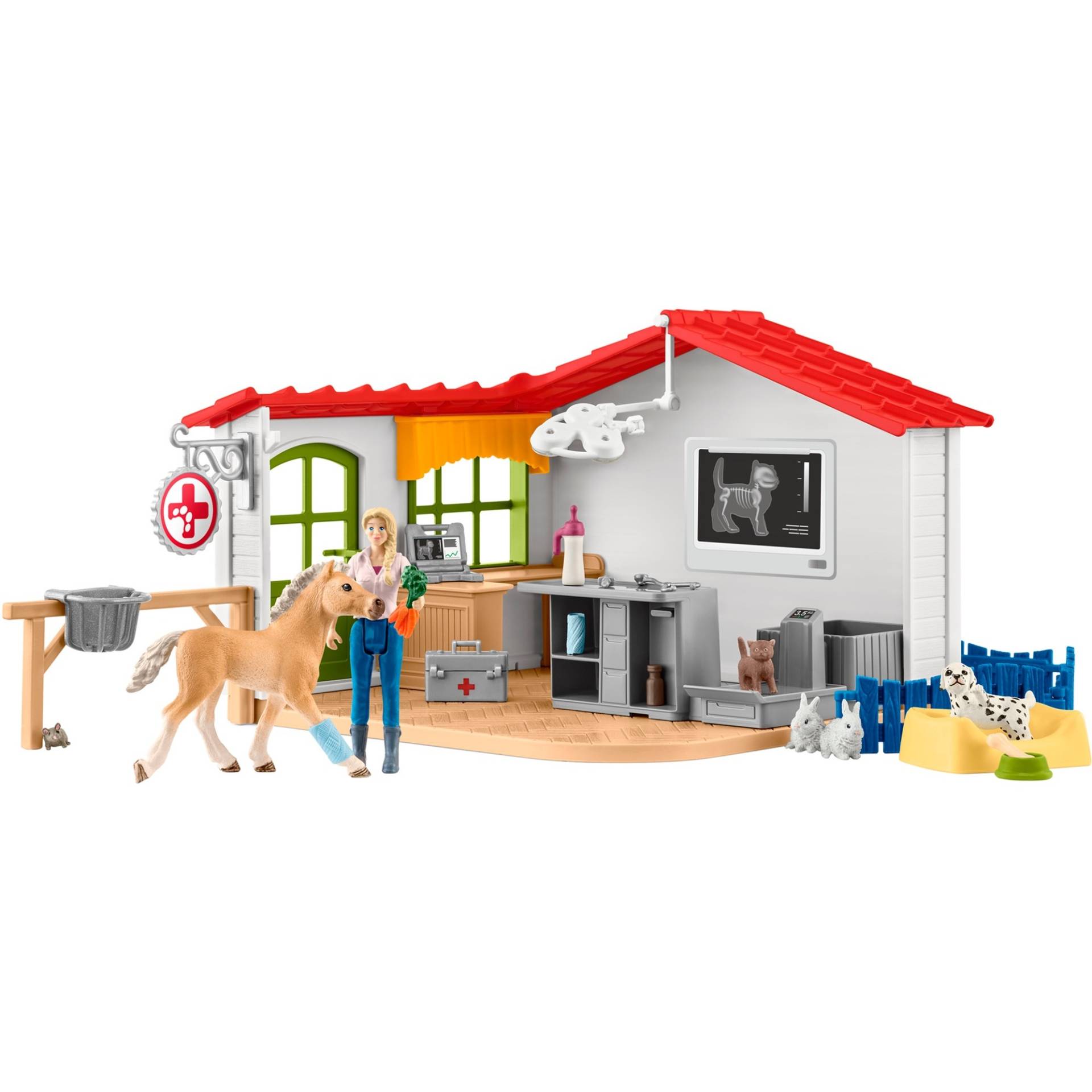 Farm World Tierarzt-Praxis mit Haustieren, Spielfigur Farm World Tierarzt-Praxis mit Haustieren, Spielfigur von Schleich