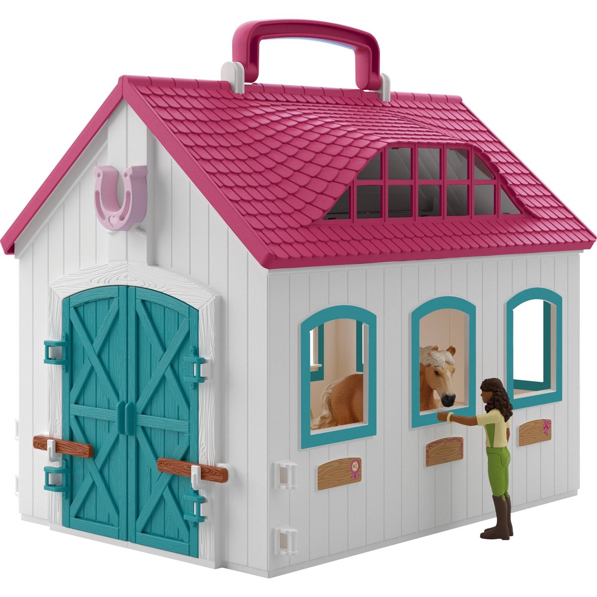 Horse Club Offenstall "Kleines Hufeisen", Spielgebäude Horse Club Offenstall "Kleines Hufeisen", Spielgebäude von Schleich