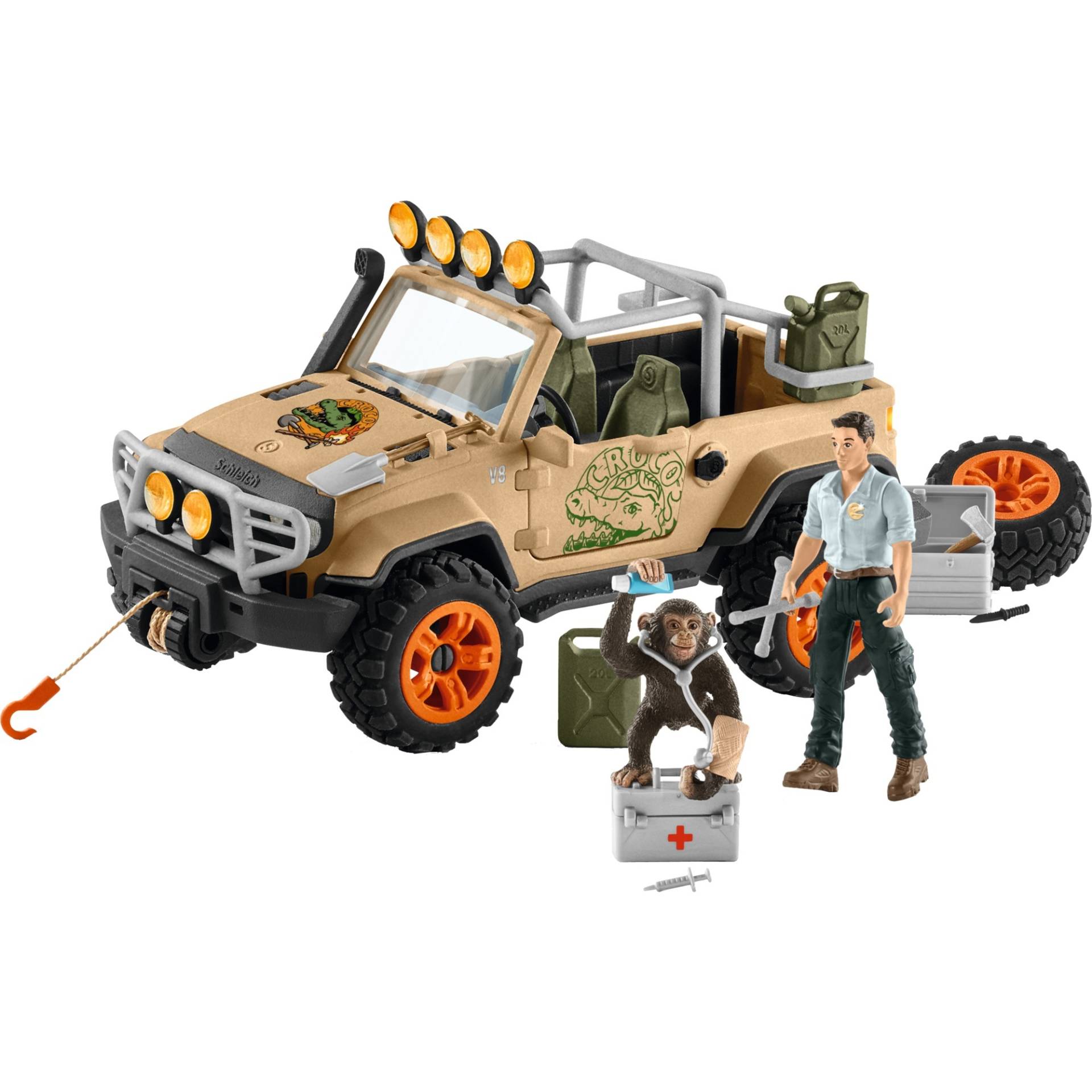 Wild Life Geländewagen m Seilwinde, Spielfigur von Schleich