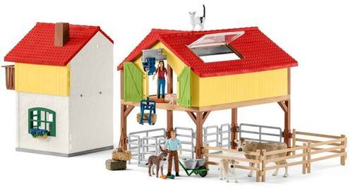 schleich® Farm World 42407 Bauernhaus mit Stall und Tieren von Schleich