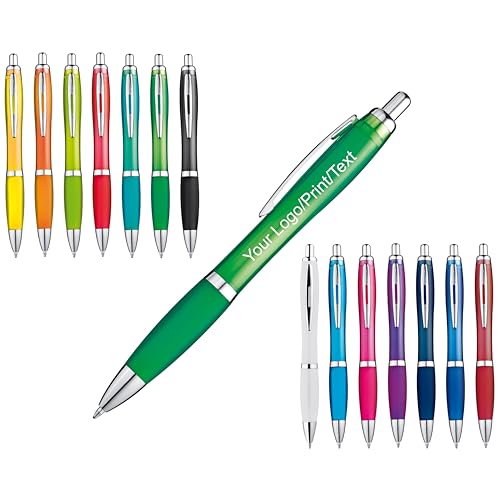 Schmalz® Personalisierbarer Kunststoff Kugelschreiber mit UV Druck Werbung/Logo/Text/Nachricht/Abschlussfeier/Messe blaue Tinte (250) von Schmalz®