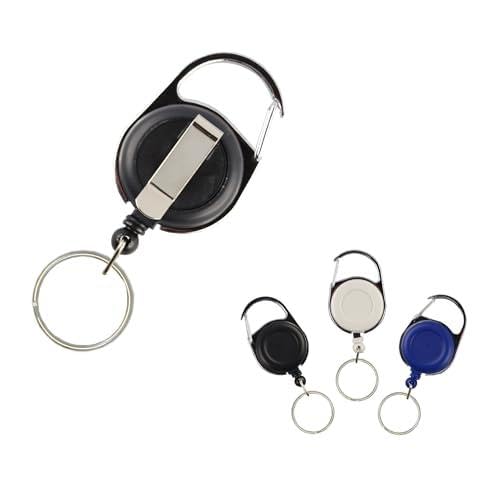 Skipasshalter Ausweisjojo SCHLÜSSELJOJO SCHLÜSSELHALTER SCHLÜSSELROLLE SCHLÜSSELANHÄNGER SCHLÜSSELKETTE (schwarz) von Schmalz®