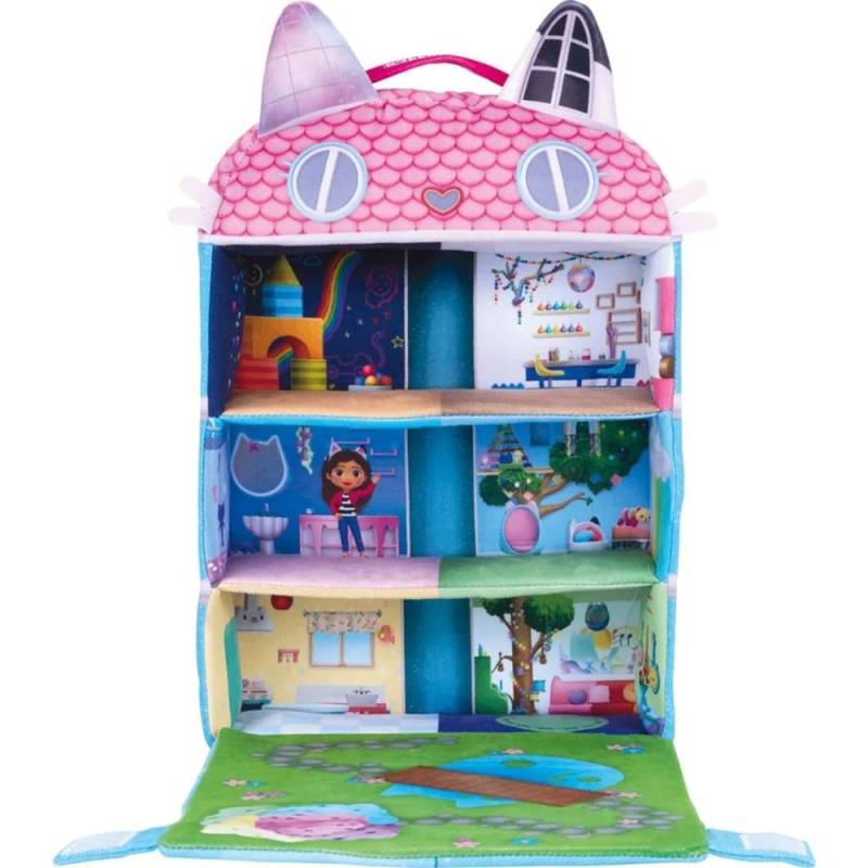 Gabby''s Dollhouse: Puppenhaus mit 3 Figuren und Lift aus Plüsch, Spielgebäude von Schmidt Spiele