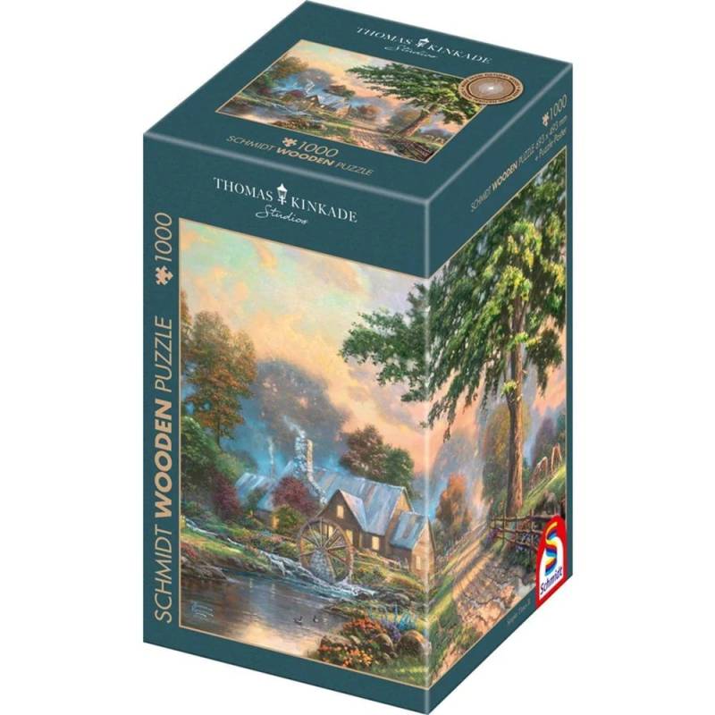 Holzpuzzle Thomas Kinkade Studios: Am alten Mühlenbach von Schmidt Spiele
