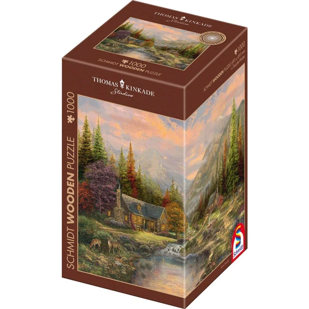 Holzpuzzle Thomas Kinkade Studios: Bergkulisse mit Bach Holzpuzzle Thomas Kinkade Studios: Bergkulisse mit Bach von Schmidt Spiele