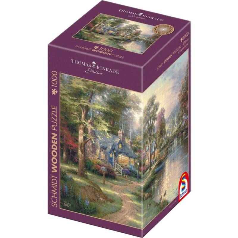 Holzpuzzle Thomas Kinkade Studios: Dorf am See von Schmidt Spiele