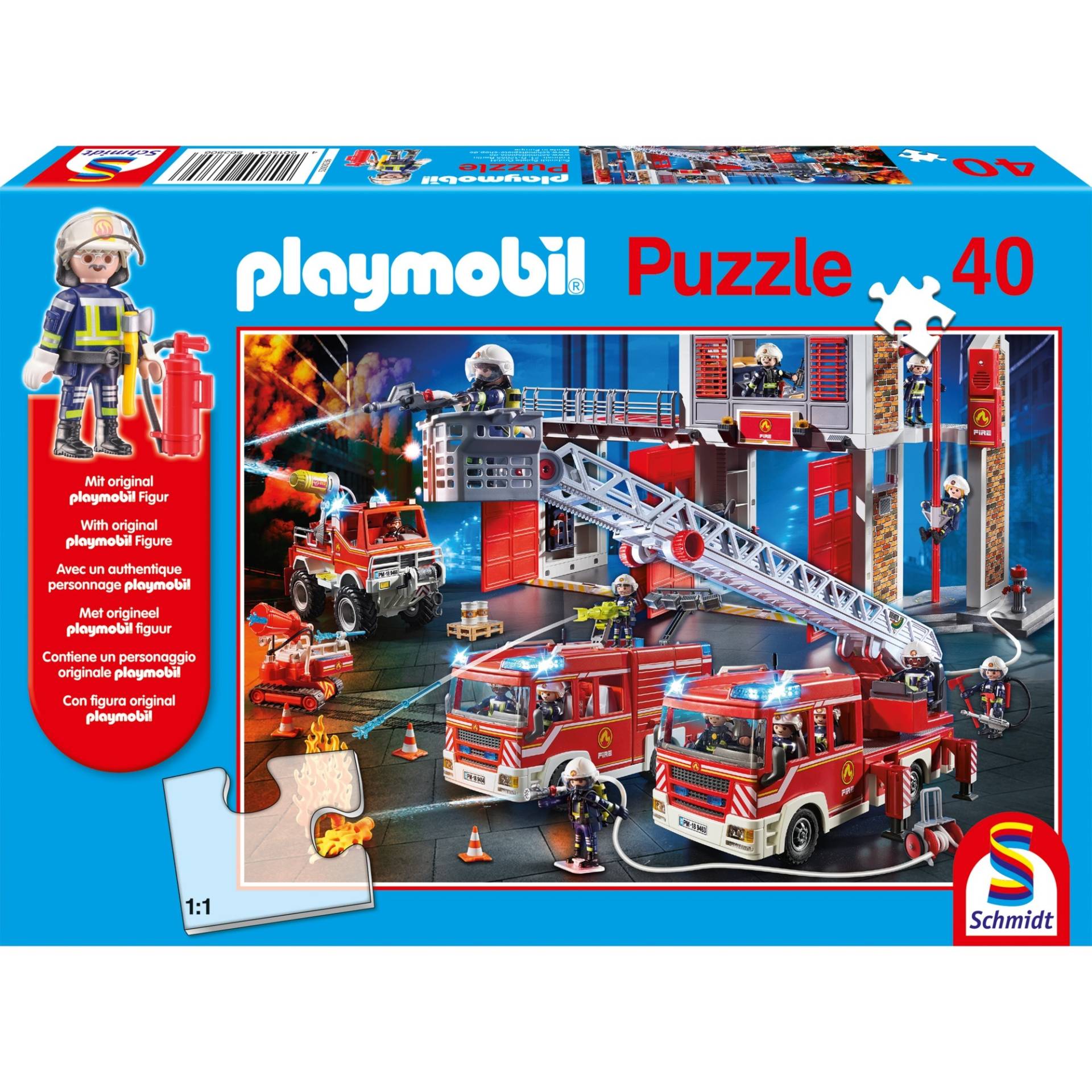 Puzzle PLAYMOBIL Feuerwehr von Schmidt Spiele