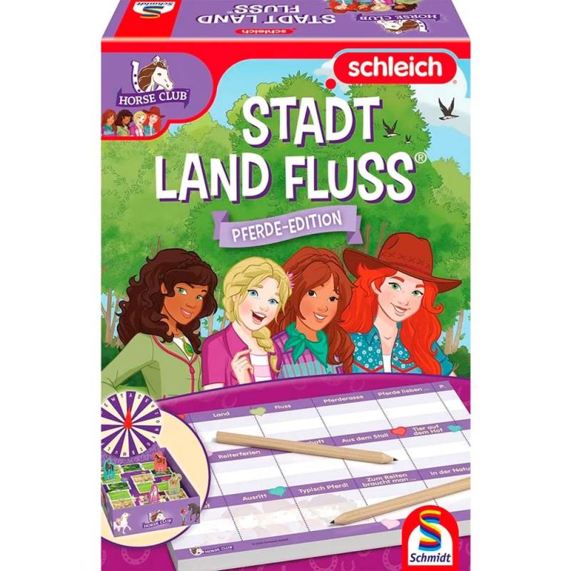 Schleich: Horse Club - Stadt, Land, Fluss, Gesellschaftsspiel von Schmidt Spiele