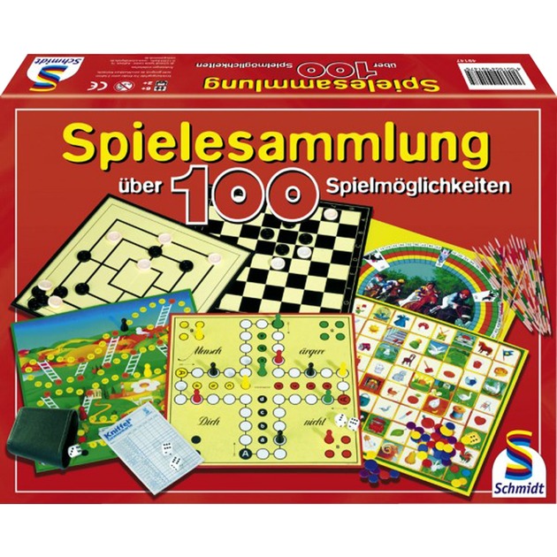 Spielesammlung: 100 Spielmöglichkeiten, Brettspiel Spielesammlung: 100 Spielmöglichkeiten, Brettspiel von Schmidt Spiele