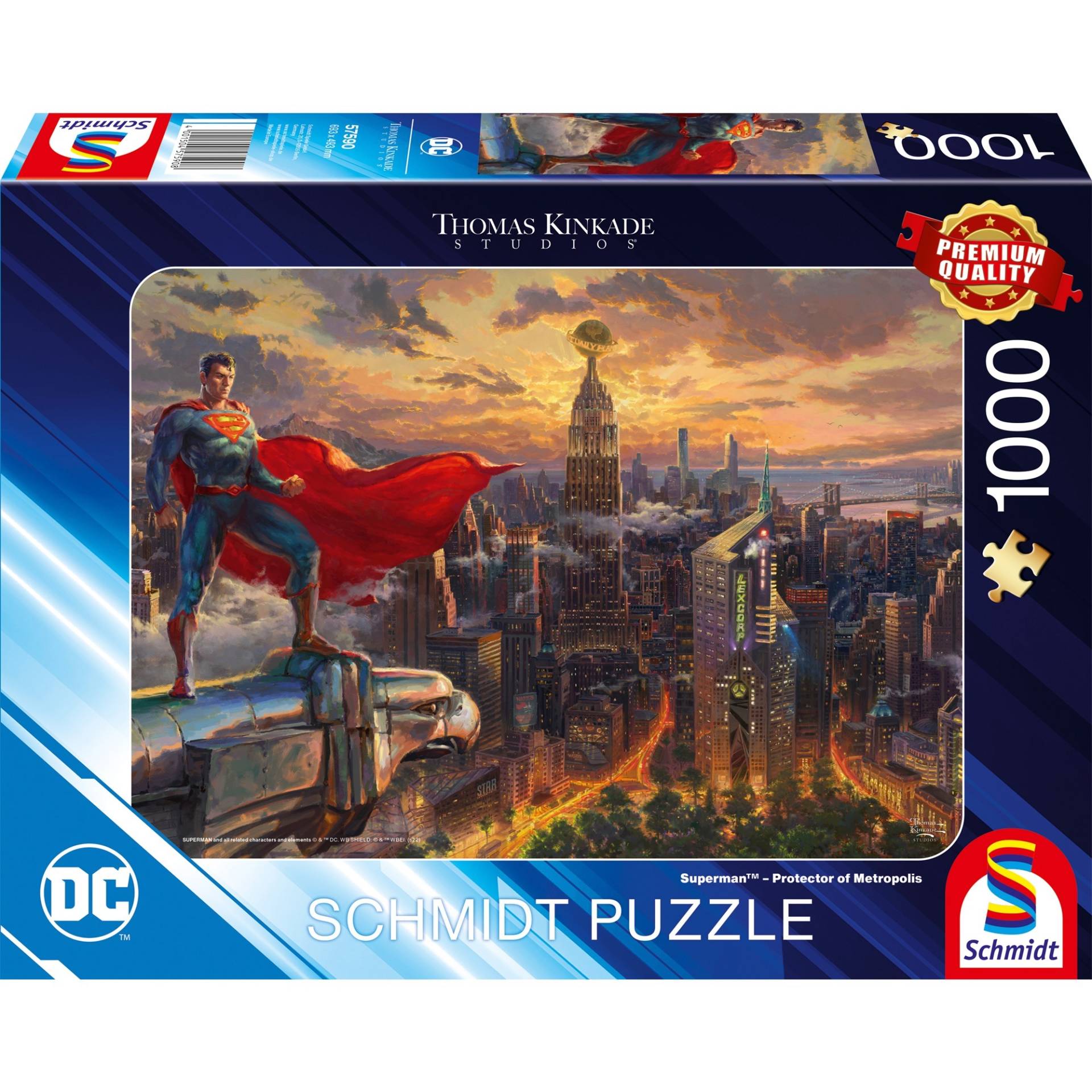 Thomas Kinkade Studios: DC - Superman - Protector of Metropolis, Puzzle von Schmidt Spiele