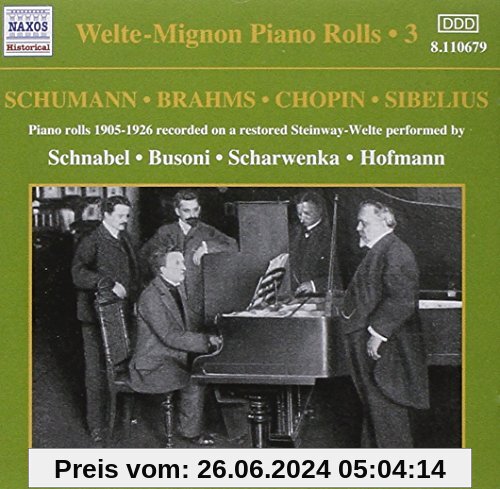 Welte-Mignon Piano Rolls Vol. 3 von Schnabel