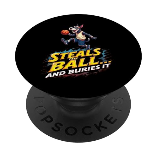 Lustiges Basketball-Geschenk für Schnauzer-Hundeliebhaber PopSockets Klebender PopGrip von Schnauzer Fun Designs