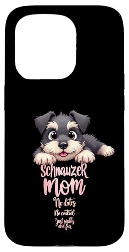 Lustiges Schnauzer Mama Hund Schnauzer Mama Humor Zitat Hülle für iPhone 15 Pro von Schnauzer Fun Designs