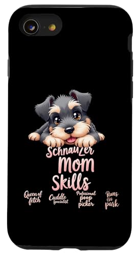 Lustiges Schnauzer Mama Hund Schnauzer Mama Humor Zitat Hülle für iPhone SE (2020) / 7 / 8 von Schnauzer Fun Designs