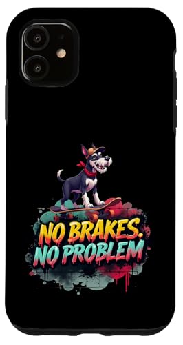 Lustiges Skateboard-Geschenk für Schnauzer-Hundebesitzer Hülle für iPhone 11 Lustiges Skateboard-Geschenk für Schnauzer-Hundebesitzer Hülle für iPhone 11 von Schnauzer Fun Designs