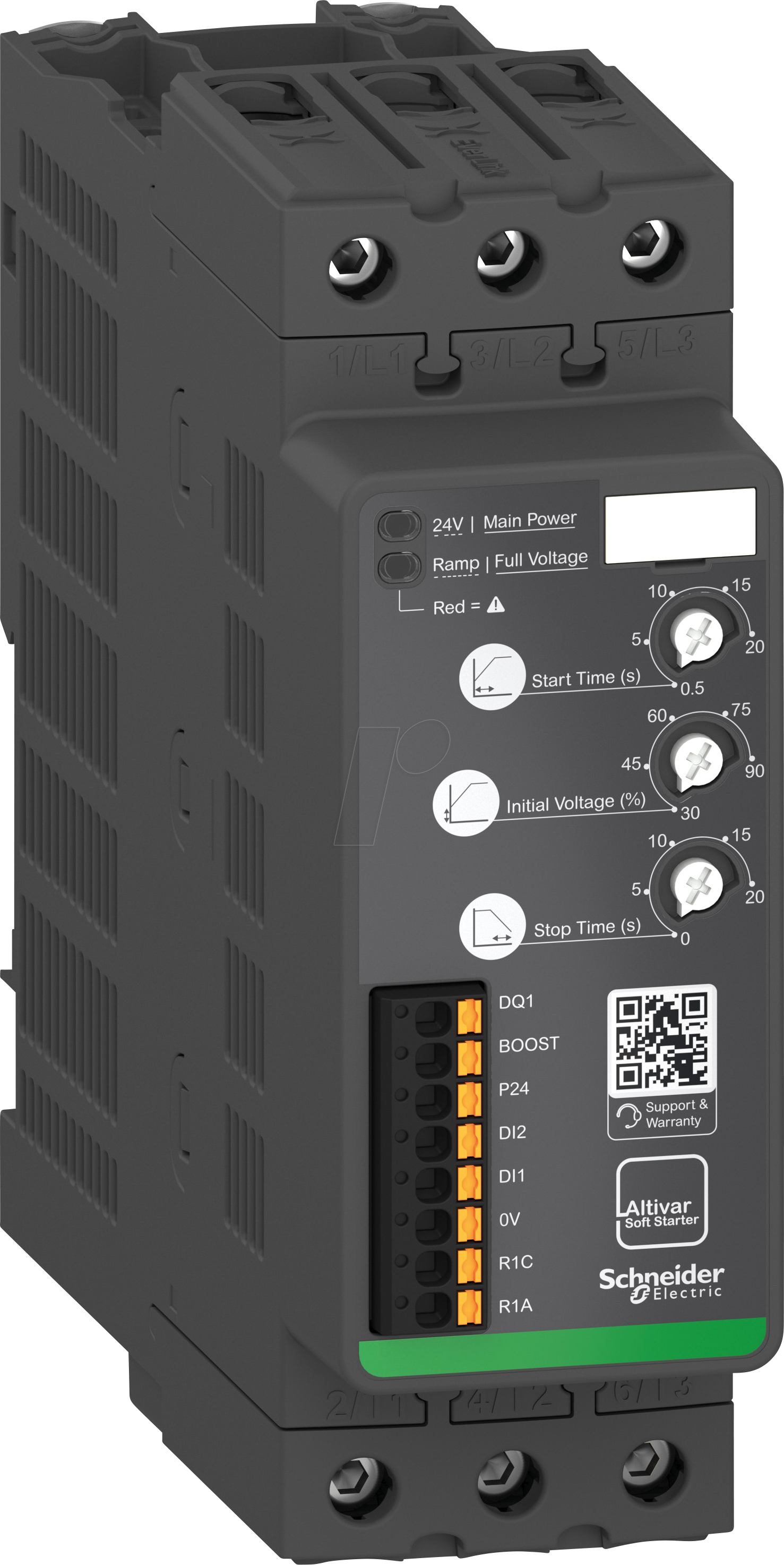 ATS130N2D45LT - Sanftanlasser ATS130, 45A, 200 bis 480V AC, Steuerspannung 24V D von Schneider Electric