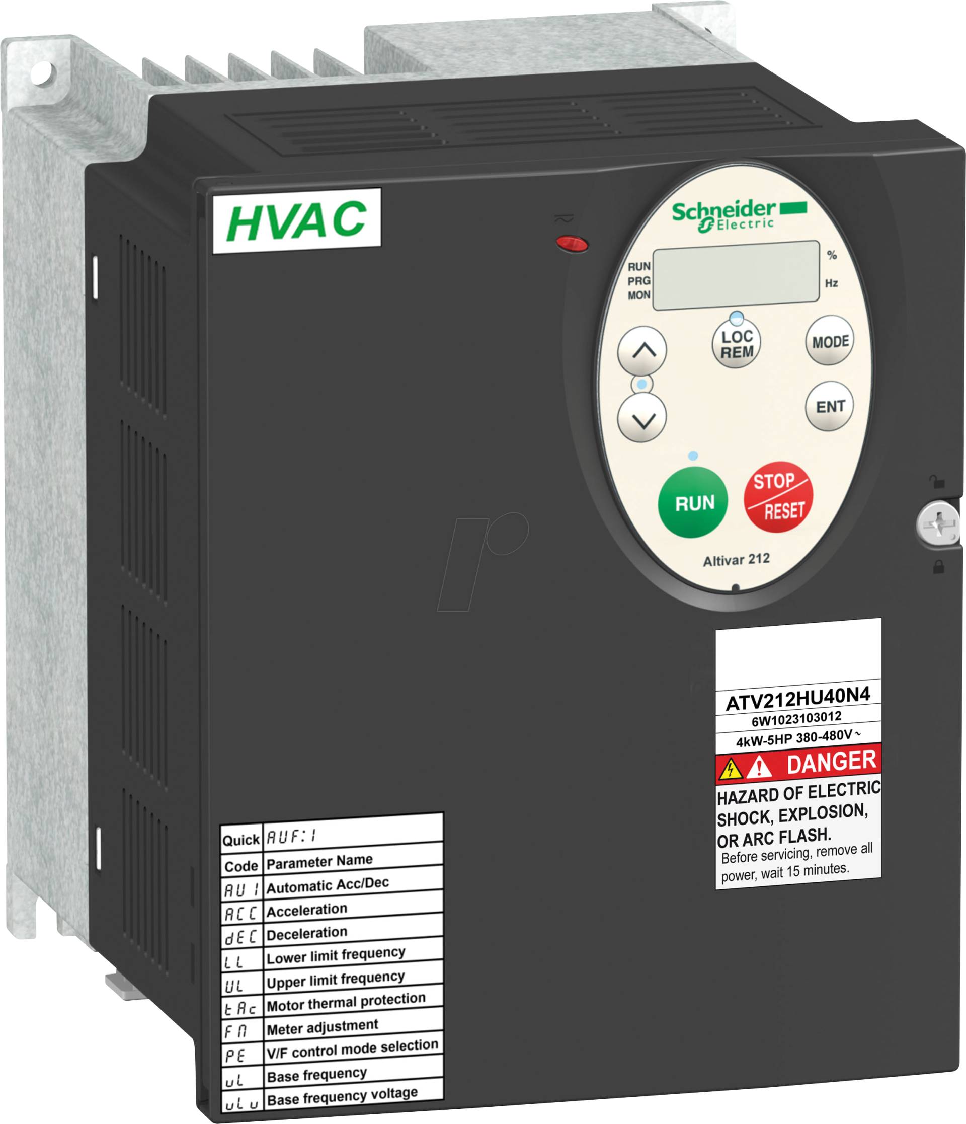 ATV212HU22N4 - Frequenzumrichter ATV212, 2,2kW, 480V, 3-ph., EMV, IP21 von Schneider Electric