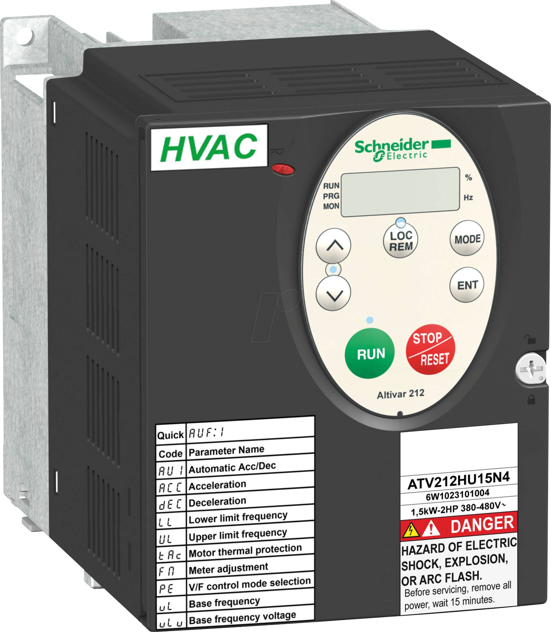 ATV212HU55N4 - Frequenzumrichter ATV212, 5,5kW, 480V, 3-ph., EMV, IP21 von Schneider Electric