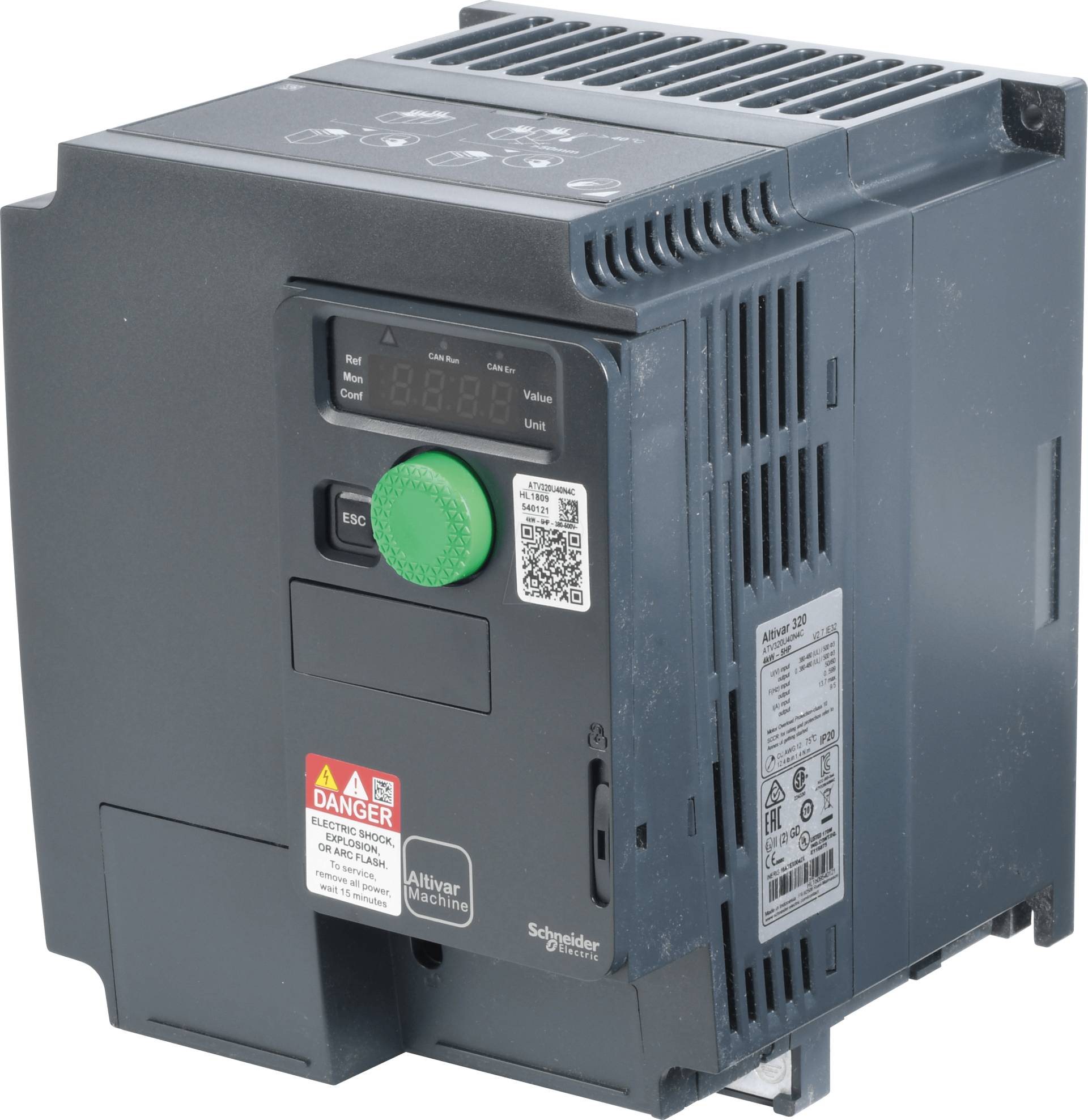 ATV320U40N4C - Frequenzumrichter, 3-phasig, 380 - 500 V, 4 kW, IP20 von Schneider Electric